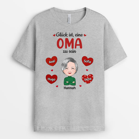 0911AGE1 Personalisierte Geschenke T Shirt Kinder Enkelkinder Mama Oma