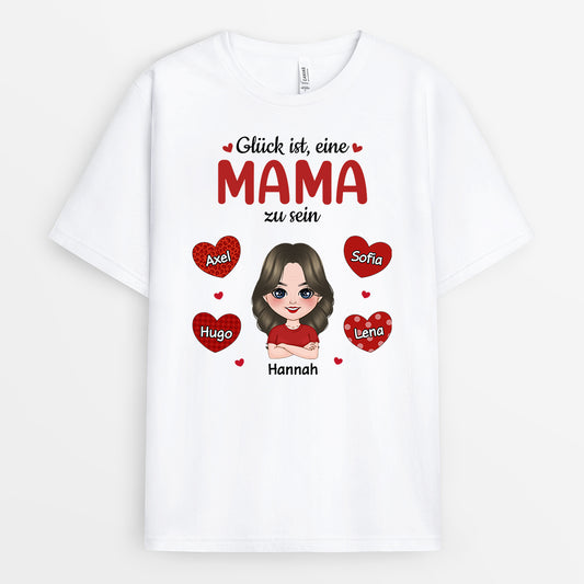 0911AGE2 Personalisierte Geschenke T Shirt Kinder Enkelkinder Mama Oma