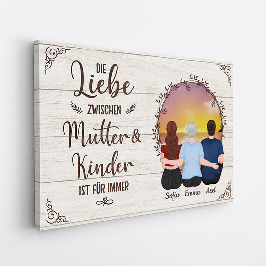 0918CGE2 Personalisierte Geschenke Leinwand Kinder Enkelkinder Mama Oma